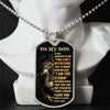 To My Son The Storm, Dog Tag Necklace, Perfect Gift For Son, Father & Son Gift