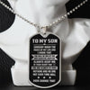 Son Most Beautiful Chapters, Dog Tag Necklace, Christmas Gift Idea For Son