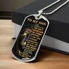 Son Straighten Your Crown, Dog Tag Necklace, Best Gift For Son From Dad