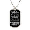 To My Son From Dad | I Will Always Be With You | Dog Tag Necklace | Gift For Son