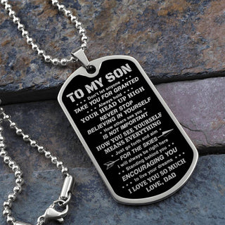 Son Yourself Means Everything, Dog Tag Necklace, Best Gift For Son On Special Days