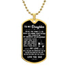 To My Daughter From Dad | My Greatest Accomplishment | Dog Tag Necklace