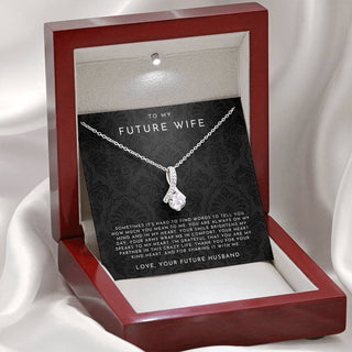 To My Future Wife | Sometimes It's Hard | Necklace With Premium Gift Led Box