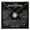 To My Daughter I Braver Than You Believe I Love Knot Necklace