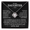 To My Daughter I Braver Than You Believe I Love Knot Necklace