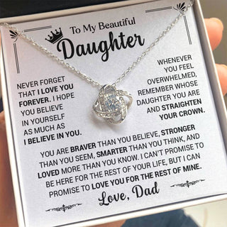 To My Daughter Necklace | Promise To Love You | Premium Gift Box Set