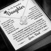 To My Daughter Necklace | Promise To Love You | Premium Gift Box Set