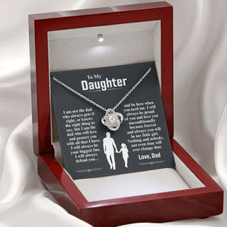 To My Daughter | I Am The Dad Who Will Love You | Love knot Necklace