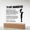 Daughter Believe In Yourself - Square Acrylic Plaque - Unique Christmas Gift For Daughter