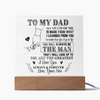 To My Dad From Son | You Will Always Be The Man | LED Acrylic Light