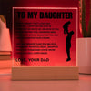 Daughter Believe In Yourself - Square Acrylic Plaque - Unique Christmas Gift For Daughter