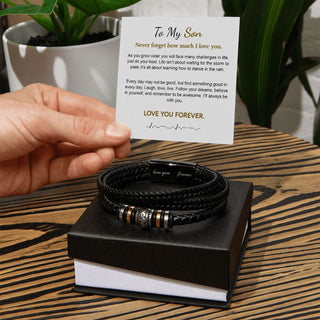 Men's "Love You Forever" Bracelet, Son Remember To Be Awesome, Perfect Gift For Son