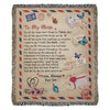 Letter from Son to Mom Blanket, Best Gift Woven Blanket for Mother 50''x60'', Birthday Gift for Her