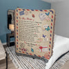 Letter from Son to Mom Blanket, Best Gift Woven Blanket for Mother 50''x60'', Birthday Gift for Her