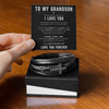 To My Grandson Cross Bracelet – Inspirational Christian Bracelet Gift for Grandson
