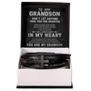 Proud Grandson Bracelet – Men's Leather Cross Gift for Grandson