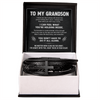 Grandson Strength Bracelet – Men's Cross Leather Gift for Grandson
