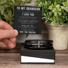 To My Grandson Cross Bracelet – Inspirational Christian Bracelet Gift for Grandson