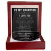 To My Grandson Cross Bracelet – Inspirational Christian Bracelet Gift for Grandson