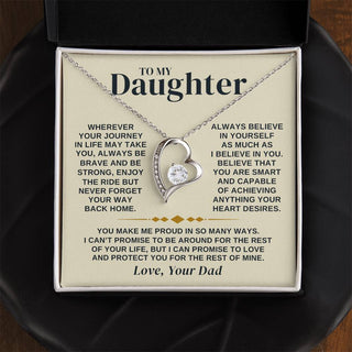 Daughter Your Journey In Life, Forever Love Necklace, Unique Gift For Daughter