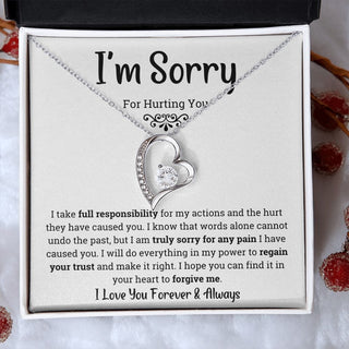 I'm Sorry For Hurting you | Forever Love Necklace | Premium Led Gift Box Set