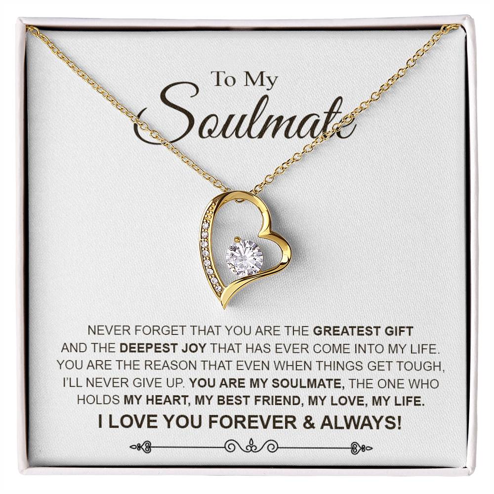 To My Soulmate | You Are My Soulmate | Romantic Gift For Her | Forever Love Necklace