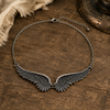 Vintage Angel Wing Necklace for Women – Silver Feather Wings Pendant Jewelry Gift