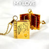 To My Love - For Love - I Love You Book Necklace