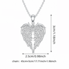 Angel Heart Wing Necklace for Women – Silver Wings Pendant Jewelry Gift