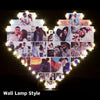 Custom Heart Shape Photo Collage Lamp