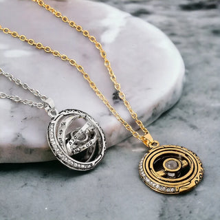 "I love you" 100 languages necklace with astronomical ball – A unique keepsake for your special moments