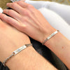 Custom Name Anniversary, Couples Engraved Bracelet Set, Personalized Custom Bracelet, Lover Couple Gift