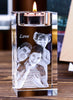 Luminous Keepsake Crystal Candle Holder with Custom Photo