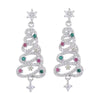 Diamond Christmas Tree Earrings – Sparkling Festive Elegance