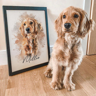 Personalized Watercolor Pet Poster From Photo – Turn Your Pet’s Portrait into Art