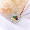 Mother’s Heart Necklace – Custom Engraved with Names and Birthstones