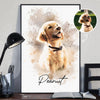 Personalized Watercolor Pet Poster From Photo – Turn Your Pet’s Portrait into Art