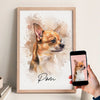 Personalized Watercolor Pet Poster From Photo – Turn Your Pet’s Portrait into Art