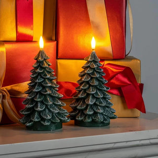 Christmas Tree Waxy LED Flameless Candles – Safe and Festive Holiday Glow