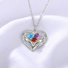 Mother’s Heart Necklace – Custom Engraved with Names and Birthstones