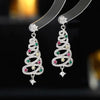 Diamond Christmas Tree Earrings – Sparkling Festive Elegance