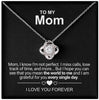To My Mom Necklace | White Gold Necklace With Real Rose | Apple Box Rose Flower