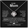 To My Mom Necklace | White Gold Necklace With Real Rose | Apple Box Rose Flower