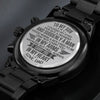 To My Son | I Will Always Carry You In My Heart | Engraved Black Chronograph Watch | Best Christmas Gift Ideas