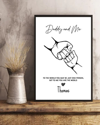 Dad First Bump Baby - Personalized Canvas Wall Art