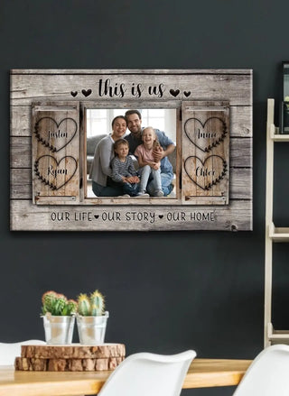 This Is Us - Personalized Family Name & Image - Premium Canvas