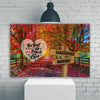 Autumn Red Road - Family Name - Print Premium Canvas