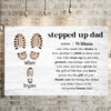 Personalized Canvas Wall Art "Stepped Up Dad" - Father's Day Gift For Dad