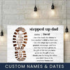 Stepped Up Dad Definition - Personalized Wrapped Canvas - Gift For Father's Day