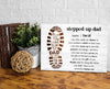 Stepped Up Dad Definition - Personalized Wrapped Canvas - Gift For Father's Day